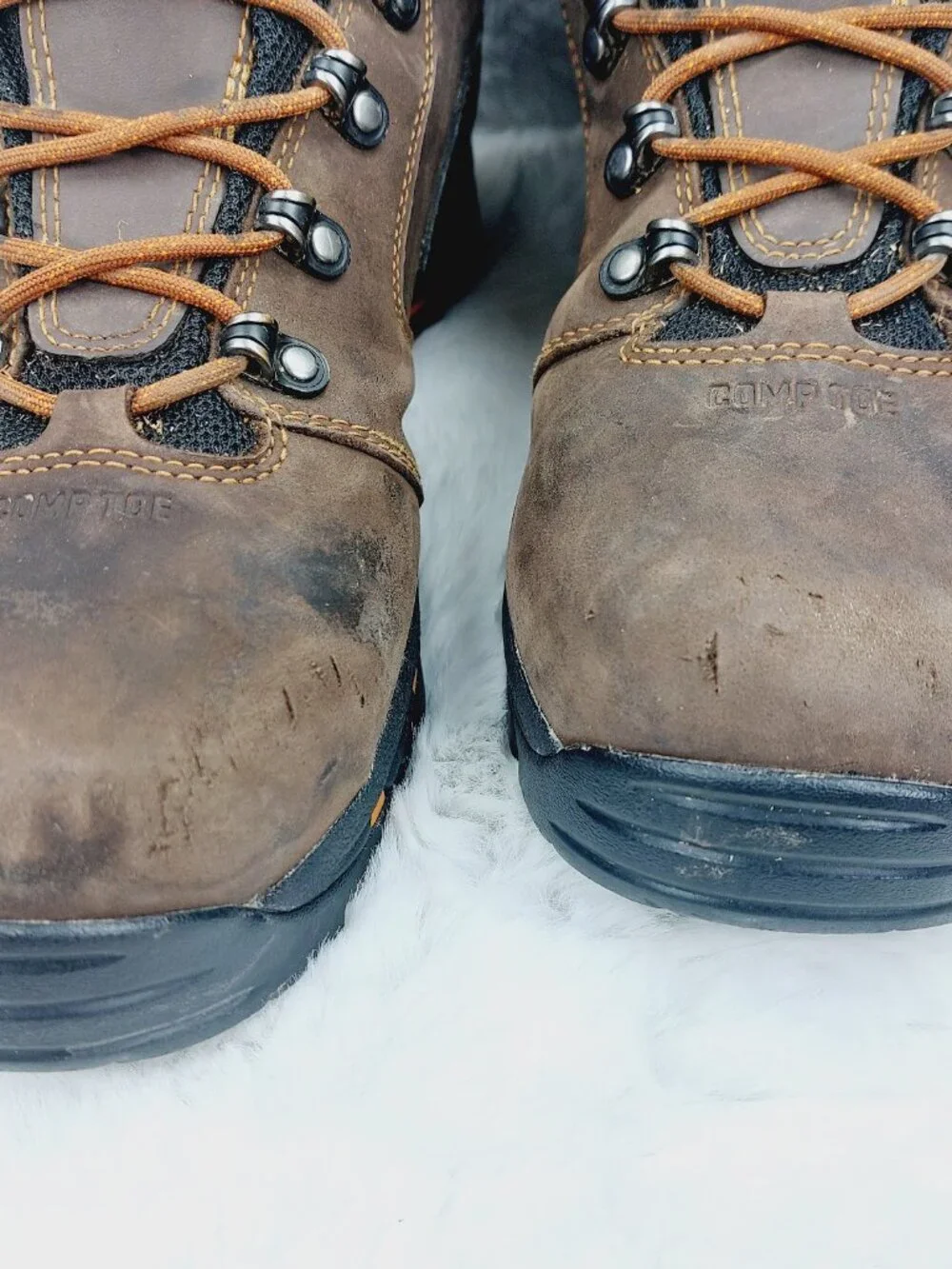 Danner Men's Brown Orange Vicious 8'' NMT Composite Toe Ankle Work Boots Size 11